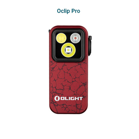 Olight Oclip Pro | monitoiminen klipsivalaisin | 500 lm - Molten Lava
