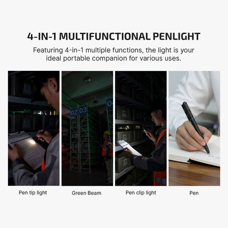 Olight O’Pen 3 | monitoiminen kynävalaisin | 120 lm + vihreä laser - Musta
