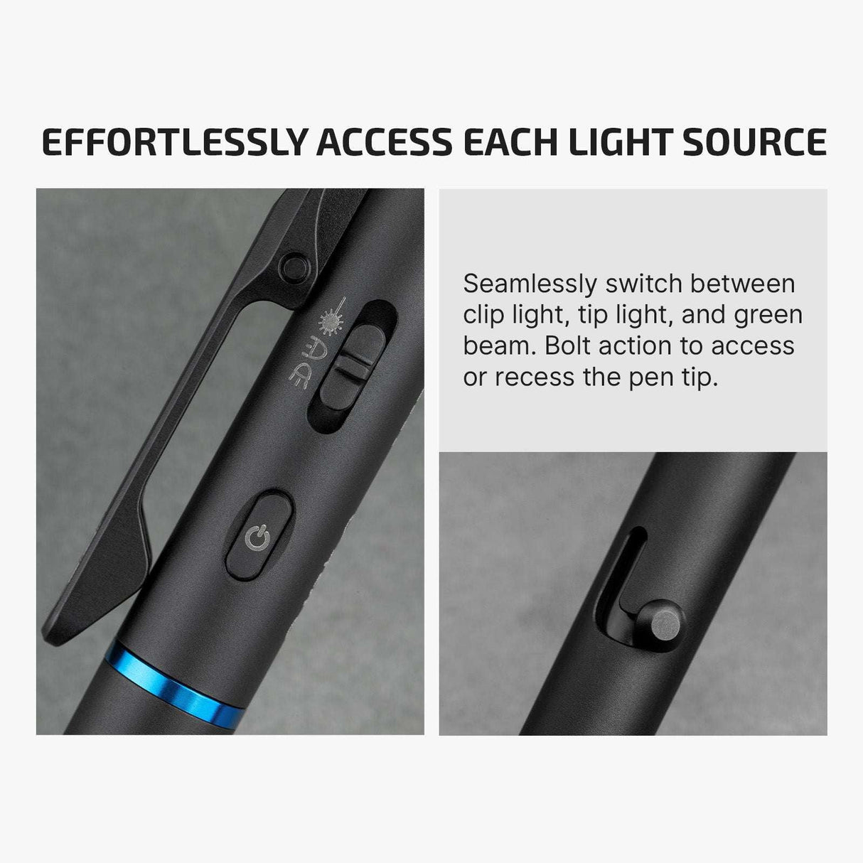 Olight O’Pen 3 | monitoiminen kynävalaisin | 120 lm + vihreä laser - Musta