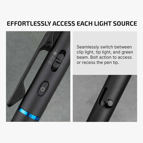 Olight O’Pen 3 | monitoiminen kynävalaisin | 120 lm + vihreä laser - Musta