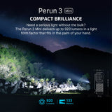 Perun 3 Mini | ladattava otsalamppu | 1 250 lm
