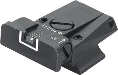 Smith & Wesson [Cal. 9 Cal. 40 3rd Gen & 1911E Cal. 45] säädettävä takatähtäin | valkoiset viivat