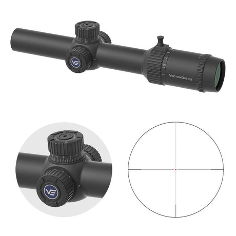 Vector Optics Forester 1-8x24 Fiber SFP kiväärikiikaritähtäin